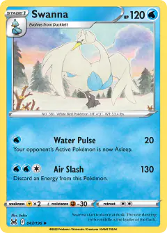 Swanna Uncommon card from Lost Origin