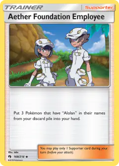 Aether Foundation Employee Uncommon card from Lost Thunder