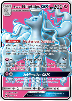 Alolan Ninetales-GX Rare Ultra card from Lost Thunder