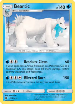 Beartic Rare card from Lost Thunder