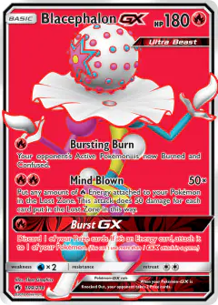 Blacephalon-GX Rare Ultra card from Lost Thunder