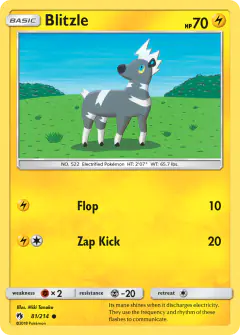 Blitzle Common card from Lost Thunder