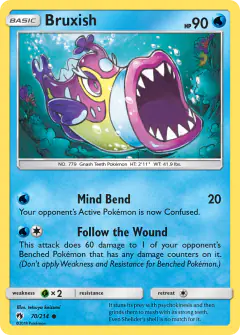 Bruxish Common card from Lost Thunder