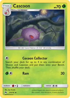 Cascoon Uncommon card from Lost Thunder