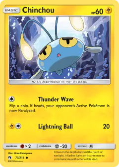 Chinchou Common card from Lost Thunder