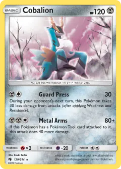 Cobalion Rare Holo card from Lost Thunder