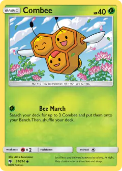 Combee Common card from Lost Thunder