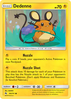 Dedenne Common card from Lost Thunder