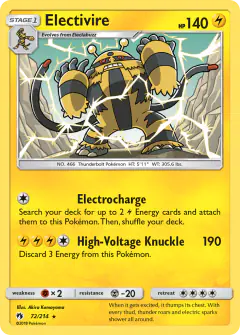 Electivire Rare card from Lost Thunder