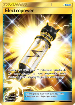 Electropower Rare Secret card from Lost Thunder
