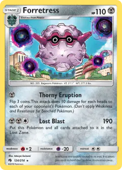 Forretress Rare card from Lost Thunder