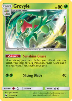 Grovyle Uncommon card from Lost Thunder