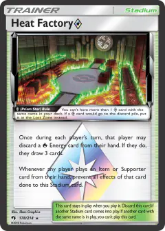 Heat Factory ◇ Rare Prism Star card from Lost Thunder