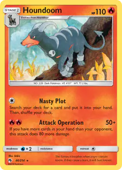 Houndoom Rare card from Lost Thunder