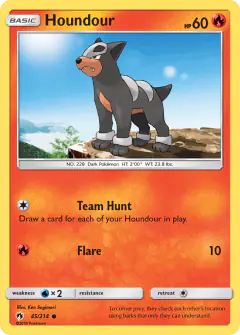 Houndour Common card from Lost Thunder