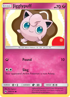 Jigglypuff Common card from Lost Thunder