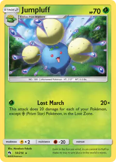 Jumpluff Rare Holo card from Lost Thunder