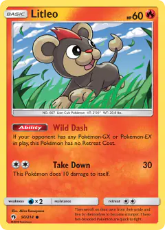 Litleo Common card from Lost Thunder