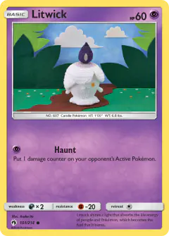 Litwick Common card from Lost Thunder