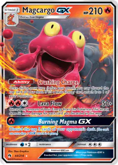 Magcargo-GX Rare Holo GX card from Lost Thunder