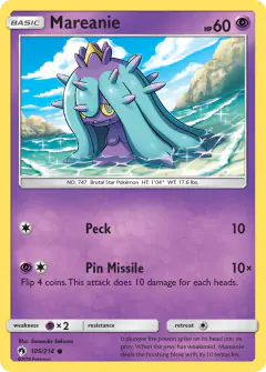 Mareanie Common card from Lost Thunder