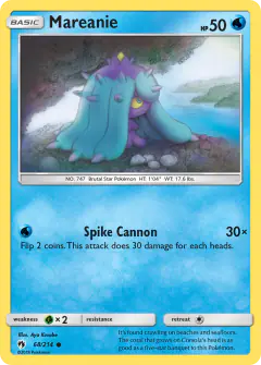 Mareanie Common card from Lost Thunder