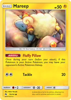 Mareep Common card from Lost Thunder