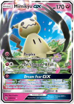 Mimikyu-GX Rare Holo GX card from Lost Thunder
