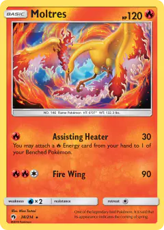 Moltres Rare card from Lost Thunder
