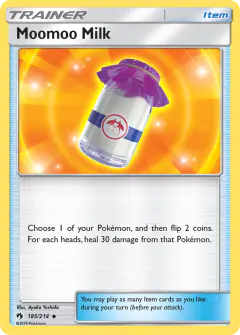 Moomoo Milk Uncommon card from Lost Thunder