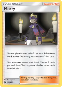 Morty Uncommon card from Lost Thunder