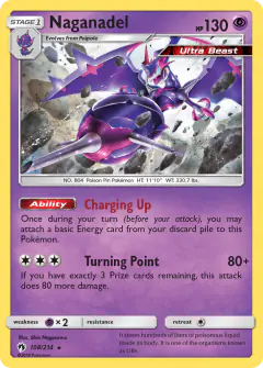 Naganadel Rare Holo card from Lost Thunder
