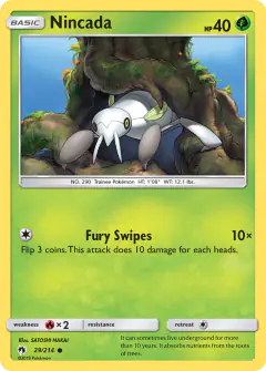 Nincada Common card from Lost Thunder
