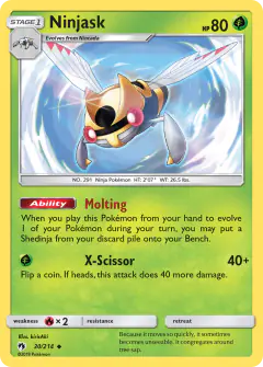 Ninjask Uncommon card from Lost Thunder