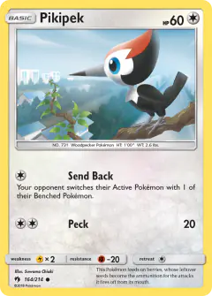 Pikipek Common card from Lost Thunder