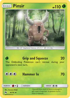 Pinsir Uncommon card from Lost Thunder