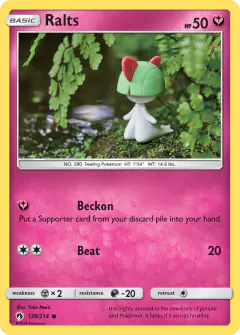 Ralts Common card from Lost Thunder