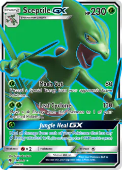 Sceptile-GX Rare Ultra card from Lost Thunder