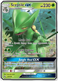 Sceptile-GX Rare Holo GX card from Lost Thunder
