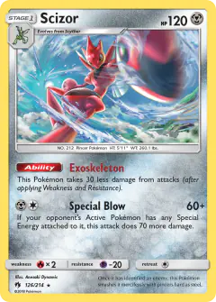 Scizor Rare Holo card from Lost Thunder