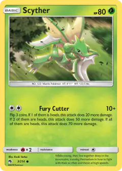 Scyther Common card from Lost Thunder