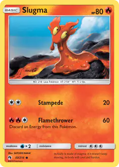 Slugma Common card from Lost Thunder