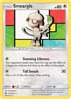 Smeargle Rare card from Lost Thunder