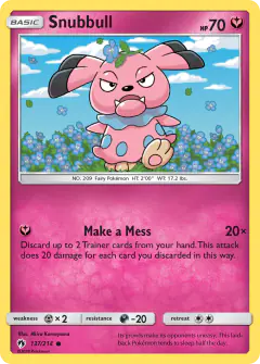Snubbull Common card from Lost Thunder