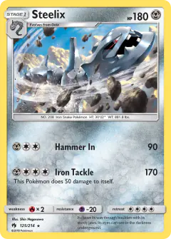 Steelix Rare card from Lost Thunder
