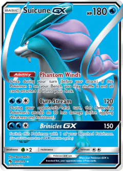 Suicune-GX Rare Ultra card from Lost Thunder