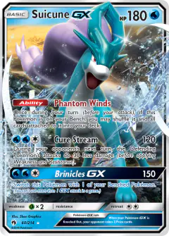 Suicune-GX Rare Holo GX card from Lost Thunder