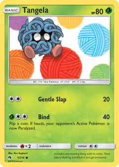 Tangela Common card from Lost Thunder