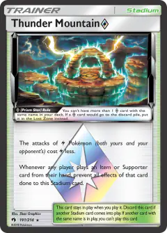 Thunder Mountain ◇ Rare Prism Star card from Lost Thunder