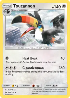Toucannon Rare card from Lost Thunder